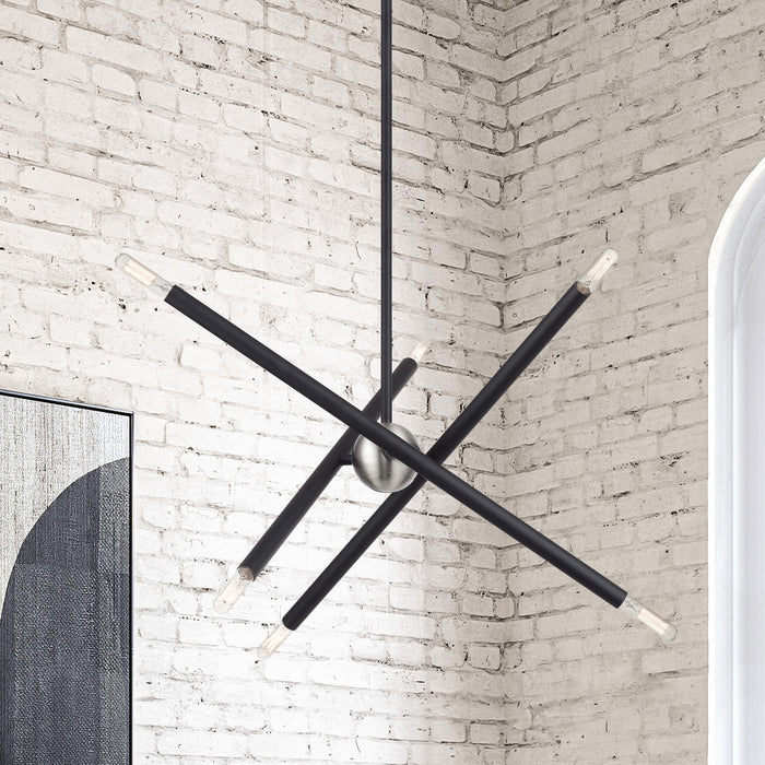 Livex Lighting - 47003-04 - Six Light Chandelier - Soho - Black