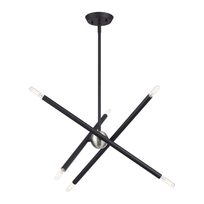 Livex Lighting - 47003-04 - Six Light Chandelier - Soho - Black