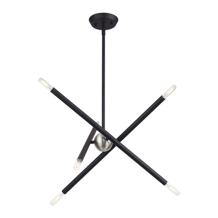 Livex Lighting - 47003-04 - Six Light Chandelier - Soho - Black