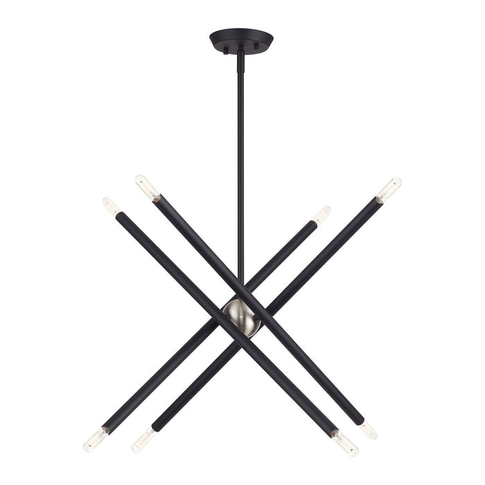 Livex Lighting - 47005-04 - Eight Light Chandelier - Soho - Black