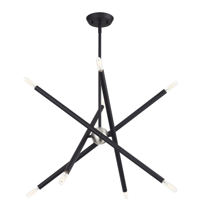 Livex Lighting - 47005-04 - Eight Light Chandelier - Soho - Black