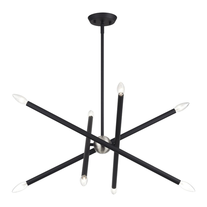 Livex Lighting - 47005-04 - Eight Light Chandelier - Soho - Black