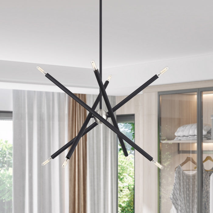 Livex Lighting - 47005-04 - Eight Light Chandelier - Soho - Black