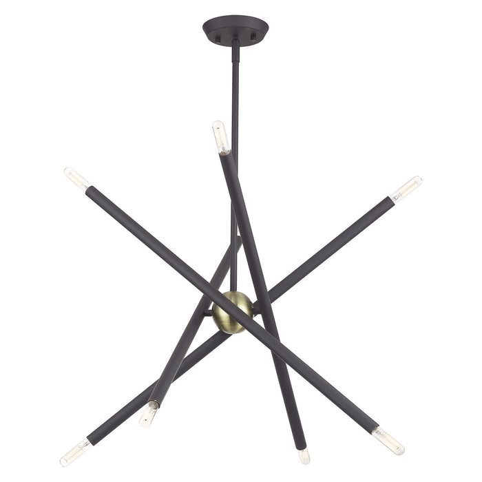 Livex Lighting - 47005-07 - Eight Light Chandelier - Soho - Bronze with Antique Brass