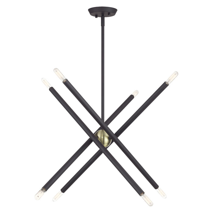 Livex Lighting - 47005-07 - Eight Light Chandelier - Soho - Bronze with Antique Brass