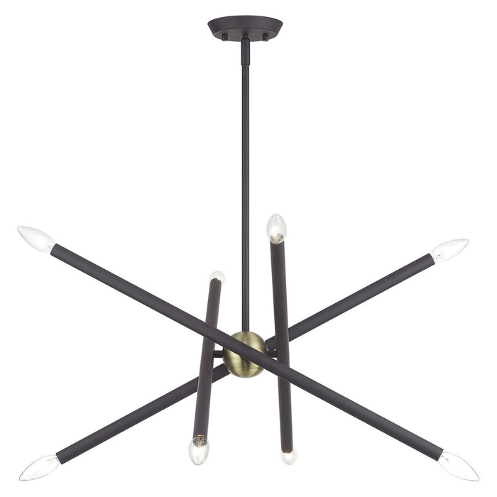 Livex Lighting - 47005-07 - Eight Light Chandelier - Soho - Bronze with Antique Brass