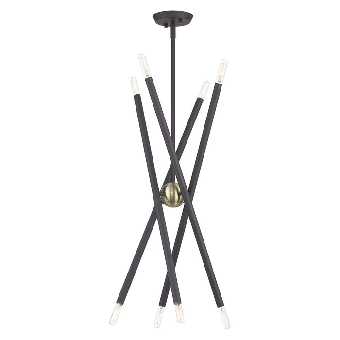 Livex Lighting - 47005-07 - Eight Light Chandelier - Soho - Bronze with Antique Brass