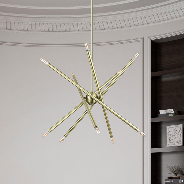 Livex Lighting - 47006-01 - Ten Light Chandelier - Soho - Antique Brass