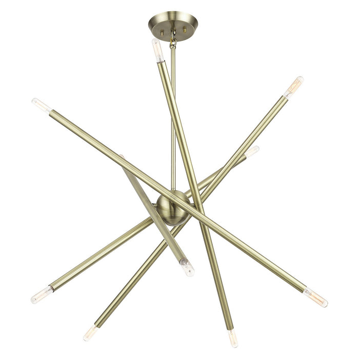 Livex Lighting - 47006-01 - Ten Light Chandelier - Soho - Antique Brass
