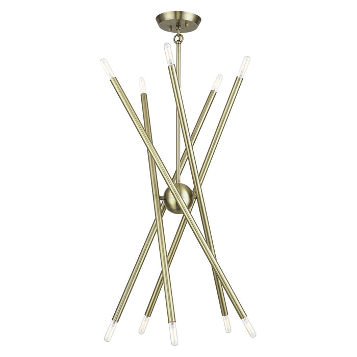Livex Lighting - 47006-01 - Ten Light Chandelier - Soho - Antique Brass
