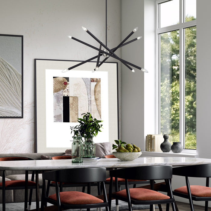 Livex Lighting - 47006-04 - Ten Light Chandelier - Soho - Black