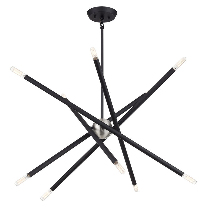 Livex Lighting - 47006-04 - Ten Light Chandelier - Soho - Black