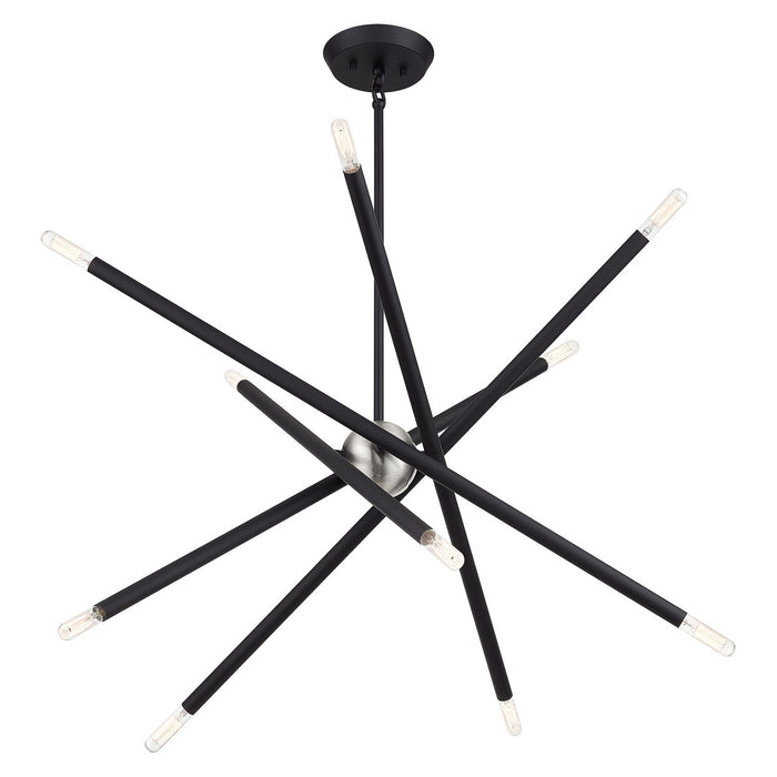 Livex Lighting - 47006-04 - Ten Light Chandelier - Soho - Black