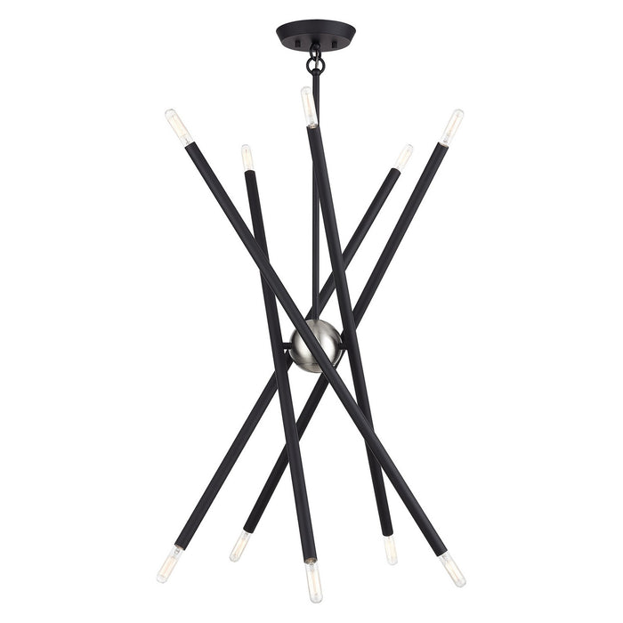Livex Lighting - 47006-04 - Ten Light Chandelier - Soho - Black