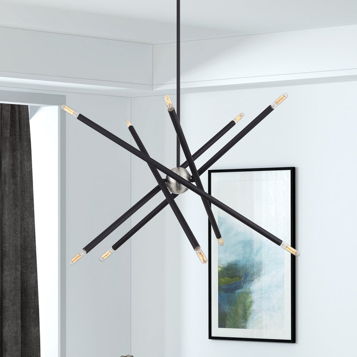 Livex Lighting - 47006-04 - Ten Light Chandelier - Soho - Black