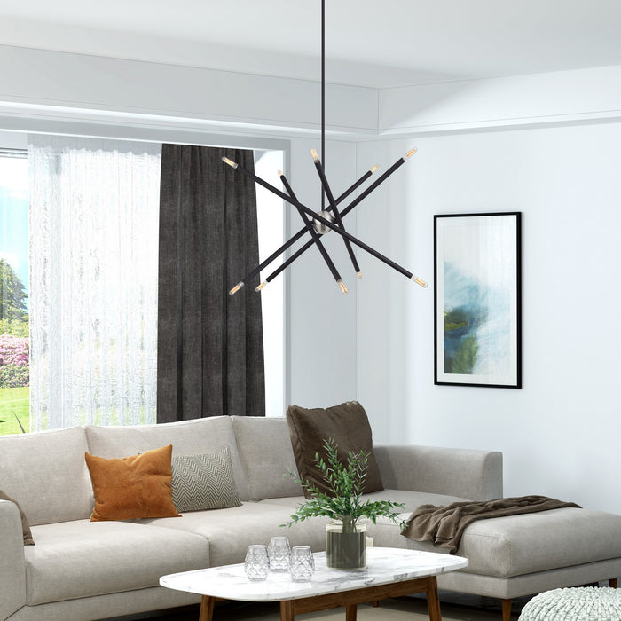 Livex Lighting - 47006-04 - Ten Light Chandelier - Soho - Black