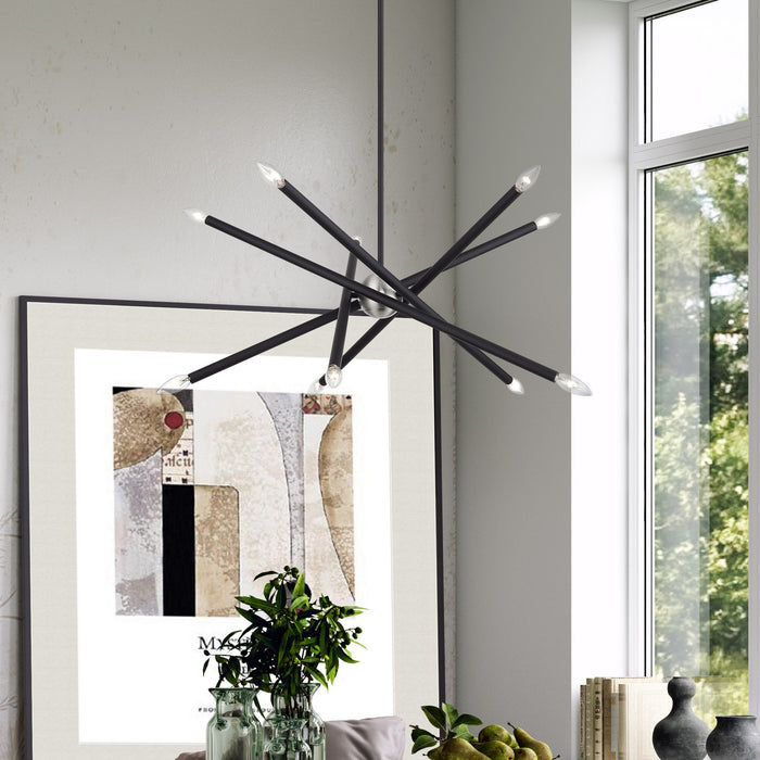 Livex Lighting - 47006-04 - Ten Light Chandelier - Soho - Black