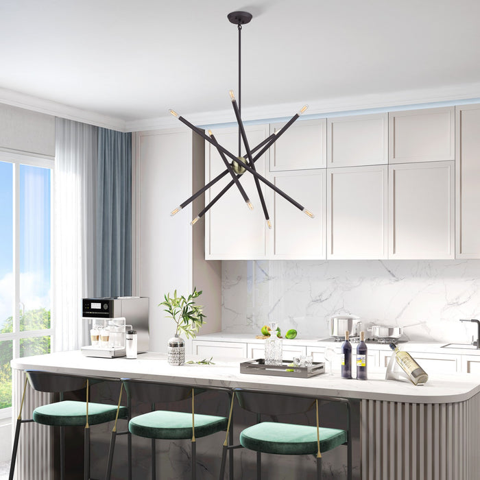 Livex Lighting - 47006-07 - Ten Light Chandelier - Soho - Bronze with Antique Brass