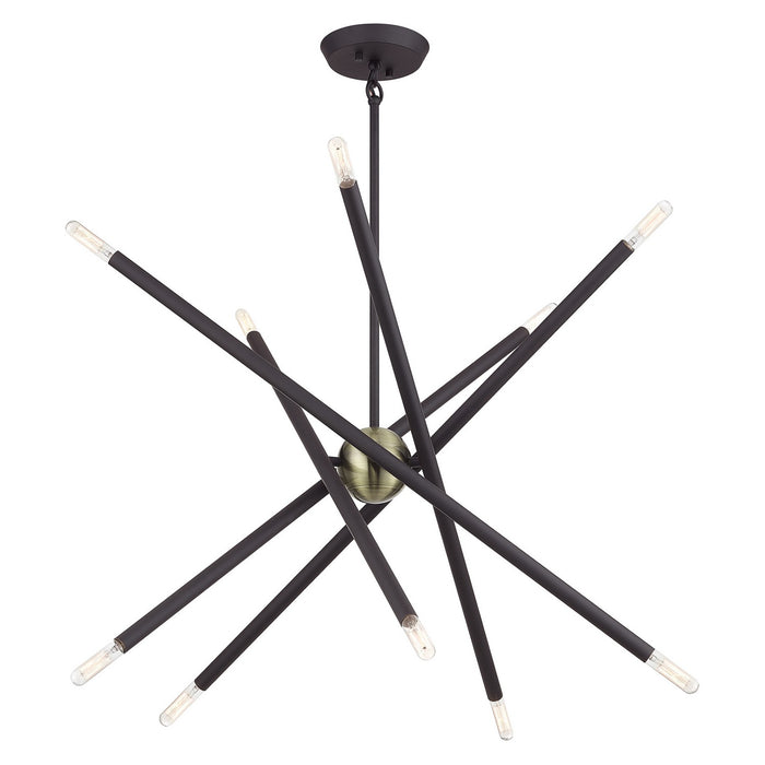 Livex Lighting - 47006-07 - Ten Light Chandelier - Soho - Bronze with Antique Brass