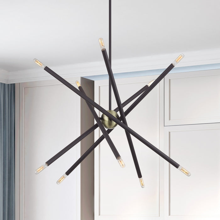 Livex Lighting - 47006-07 - Ten Light Chandelier - Soho - Bronze with Antique Brass