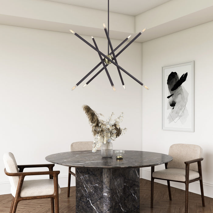 Livex Lighting - 47006-07 - Ten Light Chandelier - Soho - Bronze with Antique Brass