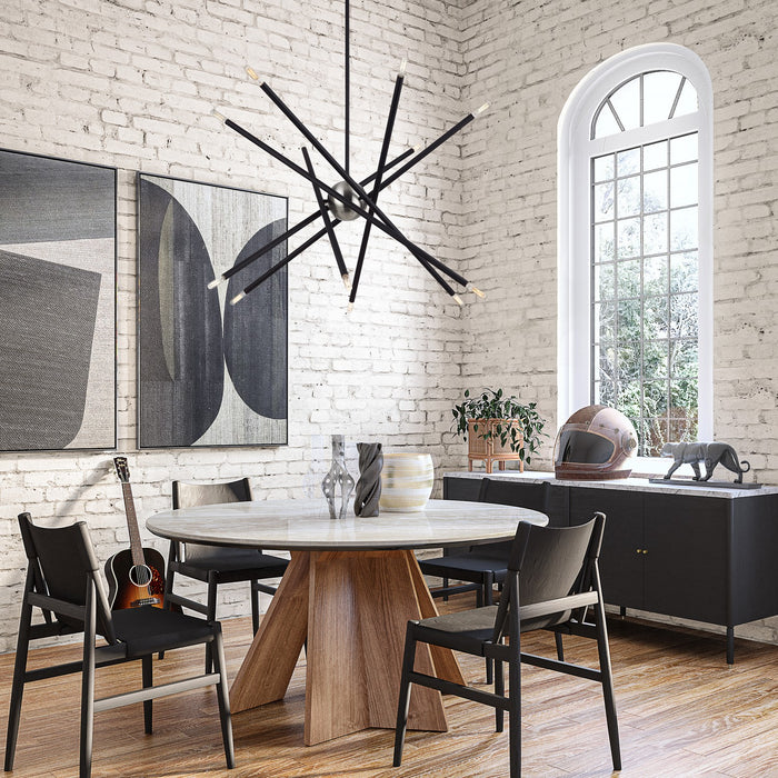 Livex Lighting - 47007-04 - 12 Light Chandelier - Soho - Black