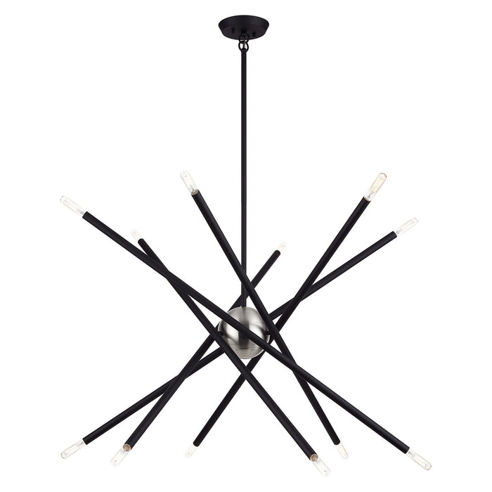 Livex Lighting - 47007-04 - 12 Light Chandelier - Soho - Black