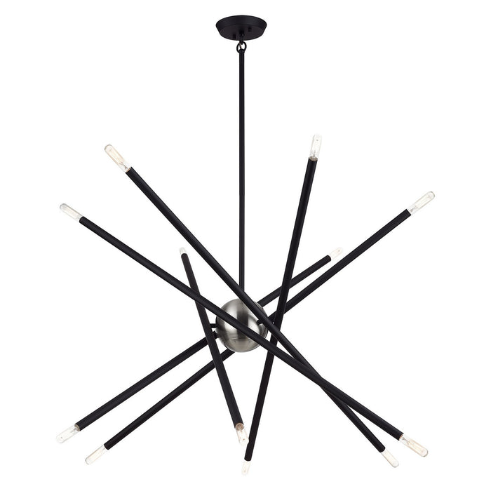 Livex Lighting - 47007-04 - 12 Light Chandelier - Soho - Black
