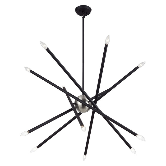 Livex Lighting - 47007-04 - 12 Light Chandelier - Soho - Black