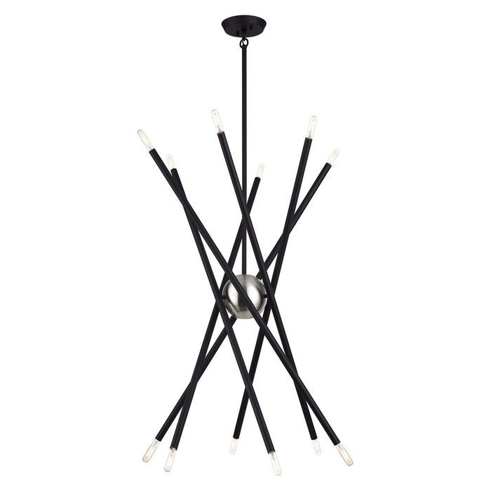 Livex Lighting - 47007-04 - 12 Light Chandelier - Soho - Black