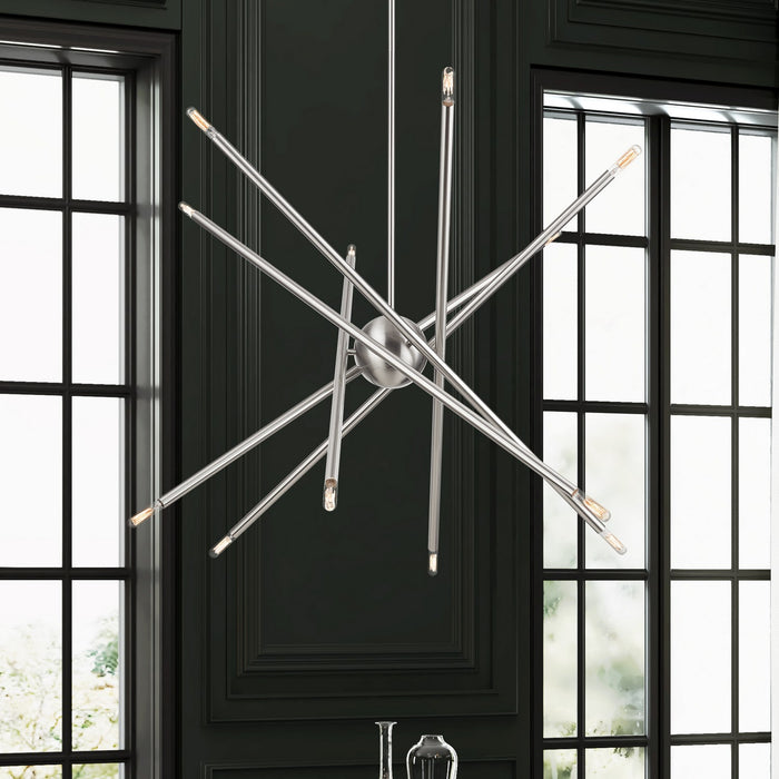 Livex Lighting - 47007-91 - 12 Light Chandelier - Soho - Brushed Nickel