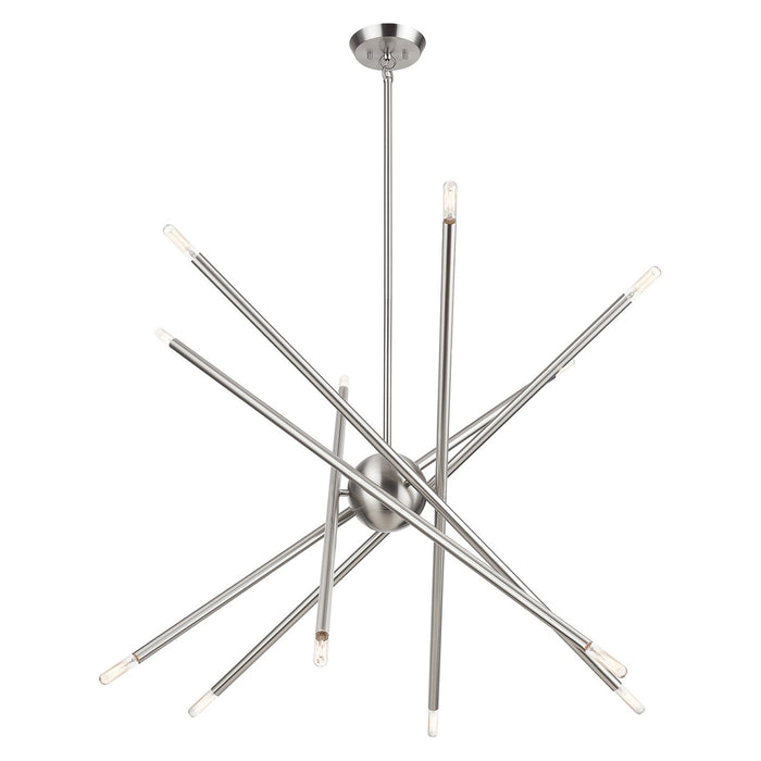 Livex Lighting - 47007-91 - 12 Light Chandelier - Soho - Brushed Nickel