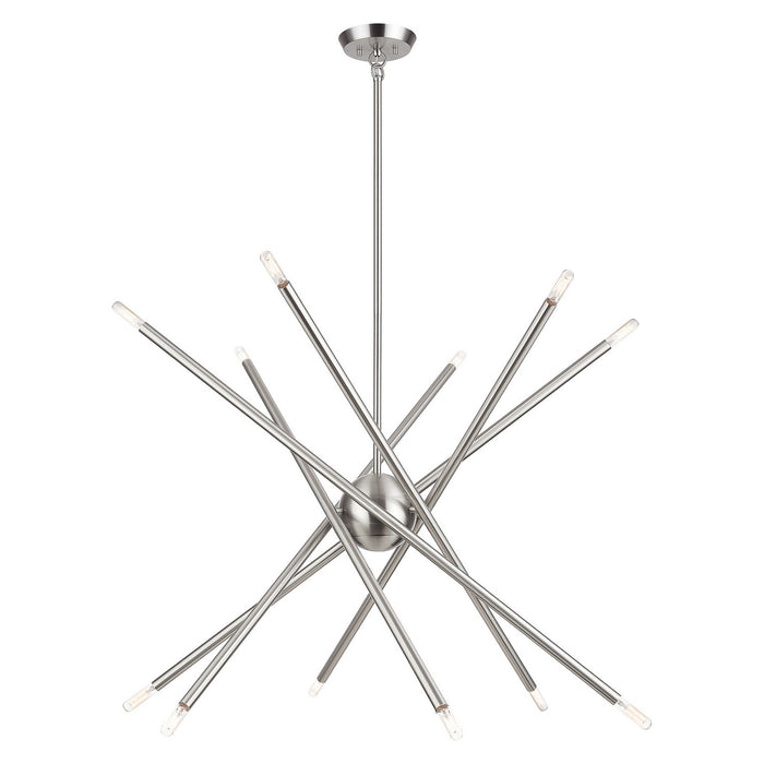 Livex Lighting - 47007-91 - 12 Light Chandelier - Soho - Brushed Nickel