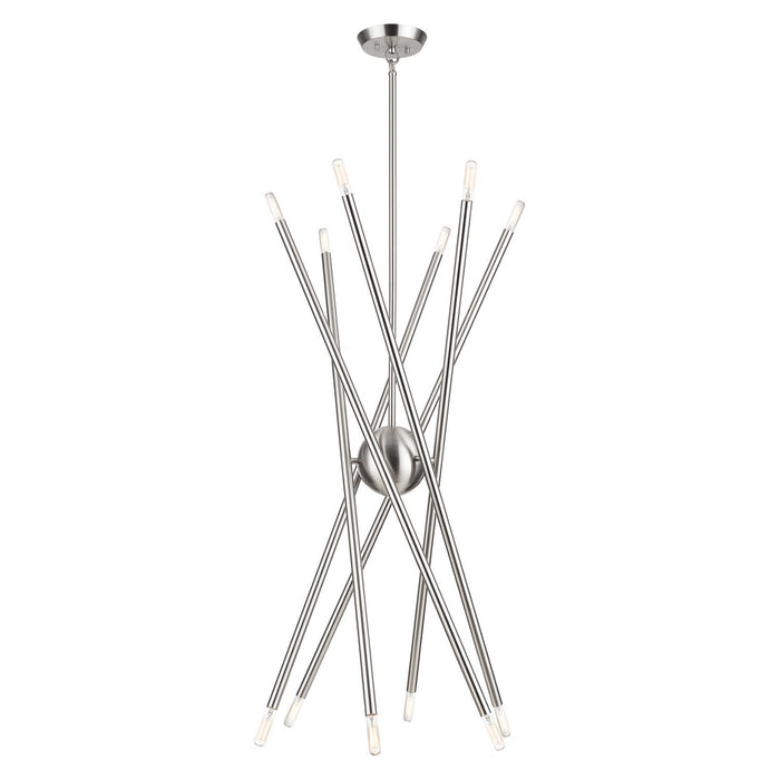 Livex Lighting - 47007-91 - 12 Light Chandelier - Soho - Brushed Nickel