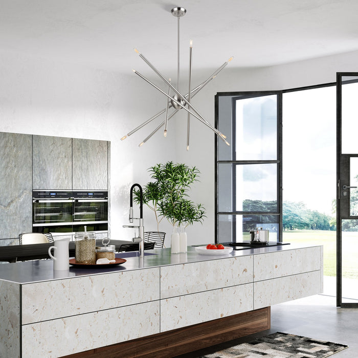 Livex Lighting - 47007-91 - 12 Light Chandelier - Soho - Brushed Nickel