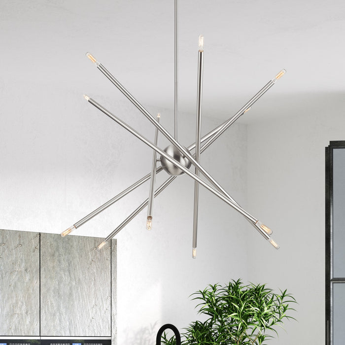 Livex Lighting - 47007-91 - 12 Light Chandelier - Soho - Brushed Nickel