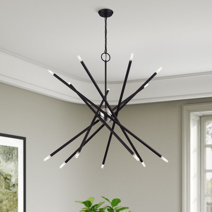 Livex Lighting - 47009-04 - 14 Light Foyer Chandelier - Soho - Black