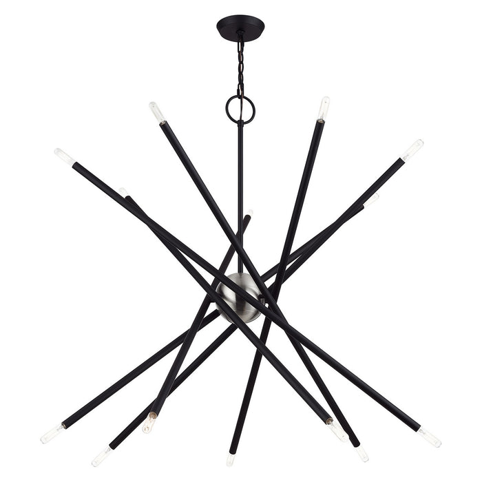 Livex Lighting - 47009-04 - 14 Light Foyer Chandelier - Soho - Black