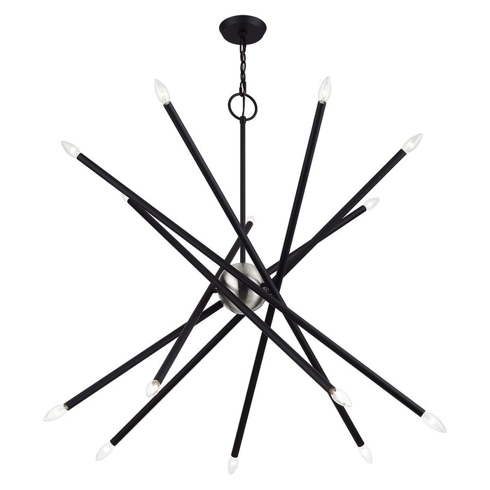 Livex Lighting - 47009-04 - 14 Light Foyer Chandelier - Soho - Black