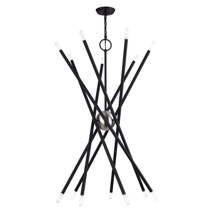 Livex Lighting - 47009-04 - 14 Light Foyer Chandelier - Soho - Black