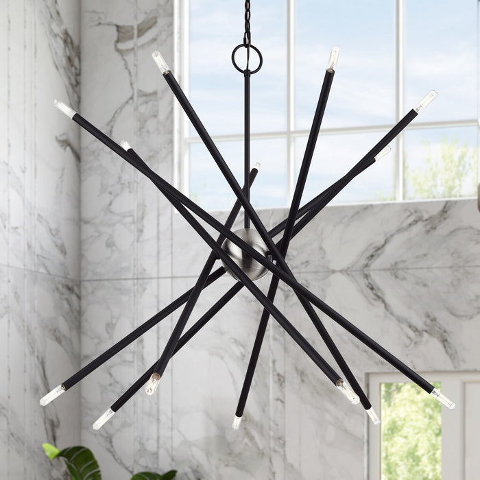 Livex Lighting - 47009-04 - 14 Light Foyer Chandelier - Soho - Black