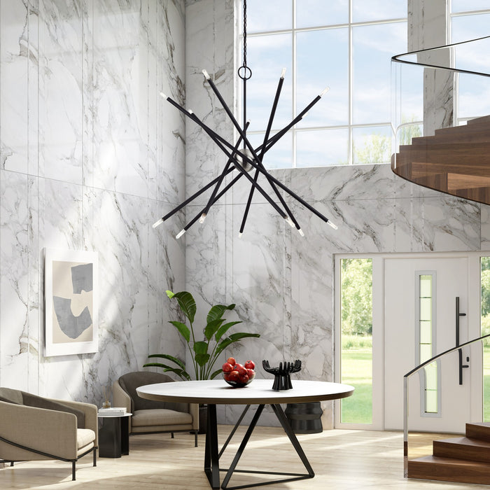 Livex Lighting - 47009-04 - 14 Light Foyer Chandelier - Soho - Black