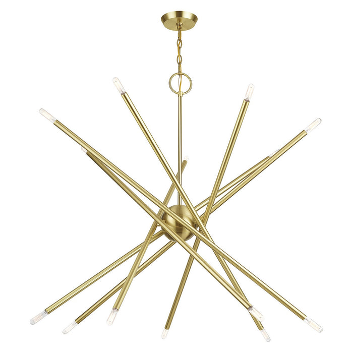Livex Lighting - 47009-12 - 14 Light Foyer Chandelier - Soho - Satin Brass
