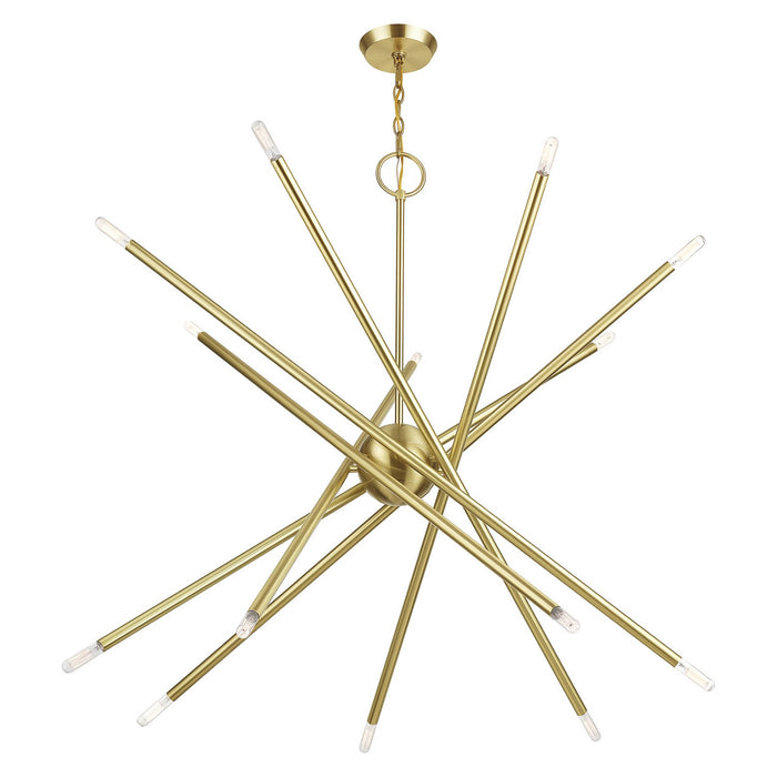 Livex Lighting - 47009-12 - 14 Light Foyer Chandelier - Soho - Satin Brass