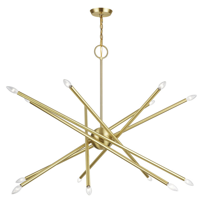 Livex Lighting - 47009-12 - 14 Light Foyer Chandelier - Soho - Satin Brass
