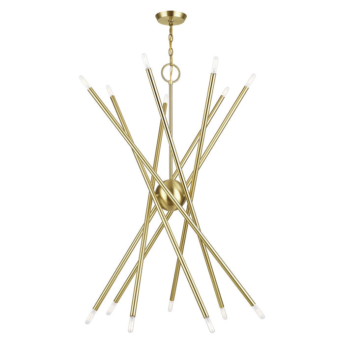 Livex Lighting - 47009-12 - 14 Light Foyer Chandelier - Soho - Satin Brass