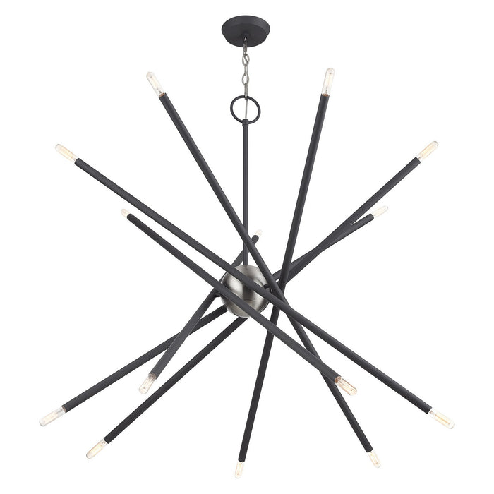 Livex Lighting - 47009-76 - 14 Light Foyer Chandelier - Soho - Scandinavian Gray with Brushed Nickel