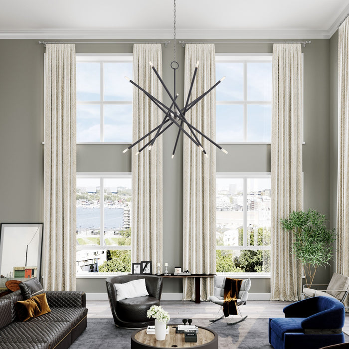 Livex Lighting - 47009-76 - 14 Light Foyer Chandelier - Soho - Scandinavian Gray with Brushed Nickel