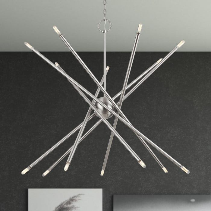 Livex Lighting - 47009-91 - 14 Light Foyer Chandelier - Soho - Brushed Nickel