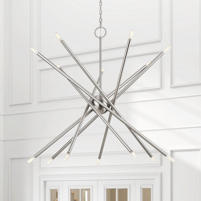 Livex Lighting - 47009-91 - 14 Light Foyer Chandelier - Soho - Brushed Nickel